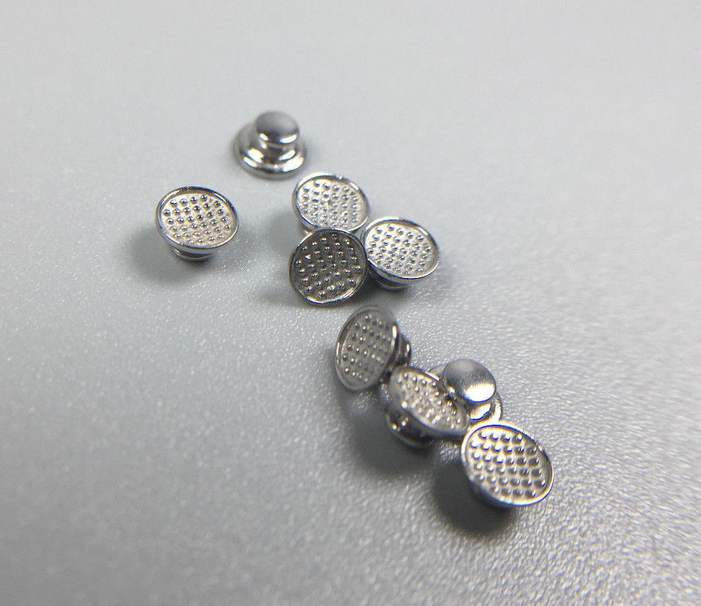 Dental Orthodontic Lingual Button Bondable Round Mesh Base Bonding Adhesive
