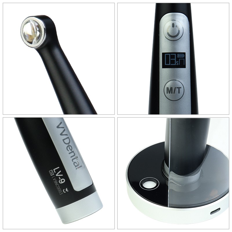 Dental Wireless Cordless LED Curing Light 3300mW 1s Tooth Resin Cure Lamp 6 Mode