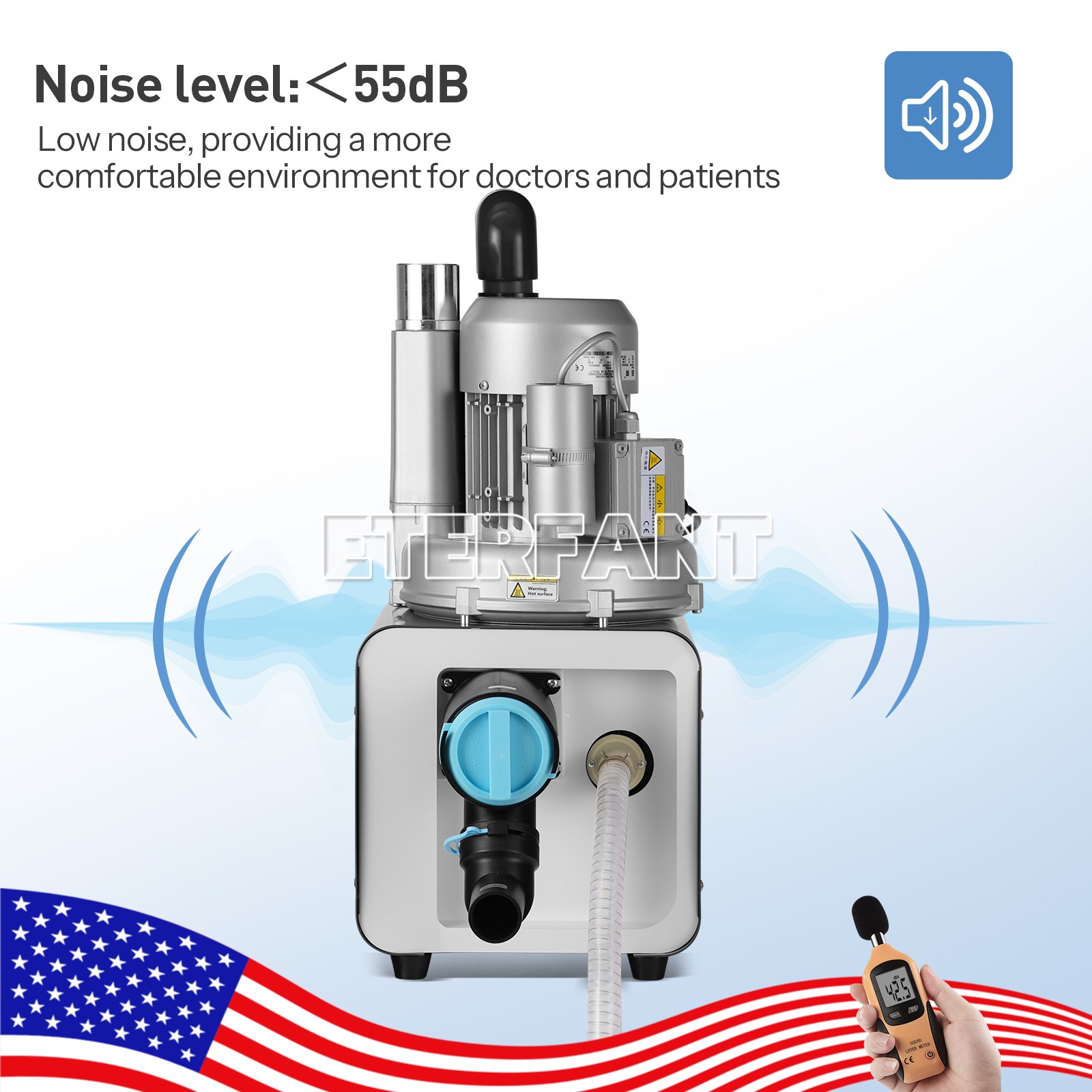 Mobile Cart Dental Delivery Unit System/Electric Suction Machine Vacuum System