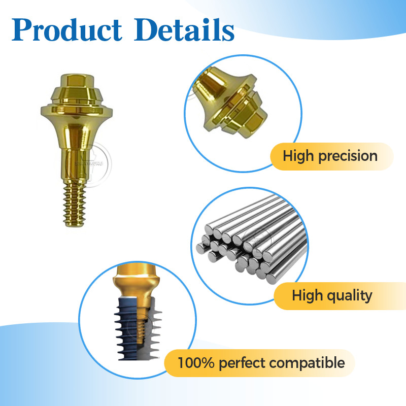 Multi unit Abutment Straight abutment fit to Megagen Blue diamond NC GH1.5-4.5