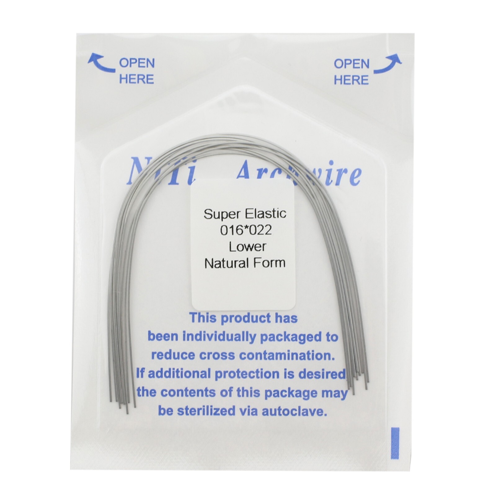 Dental Orthodontic Arch Wire Niti Super Elastic Round Rectangular Ovoid Natural