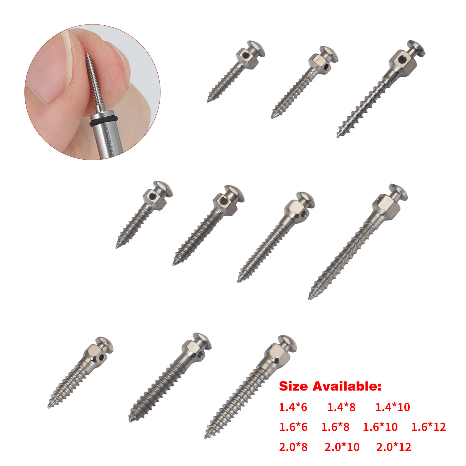 Dental Orthodontic Titanium Micro Implant Mini Screws Self-Drilling Screwdriver