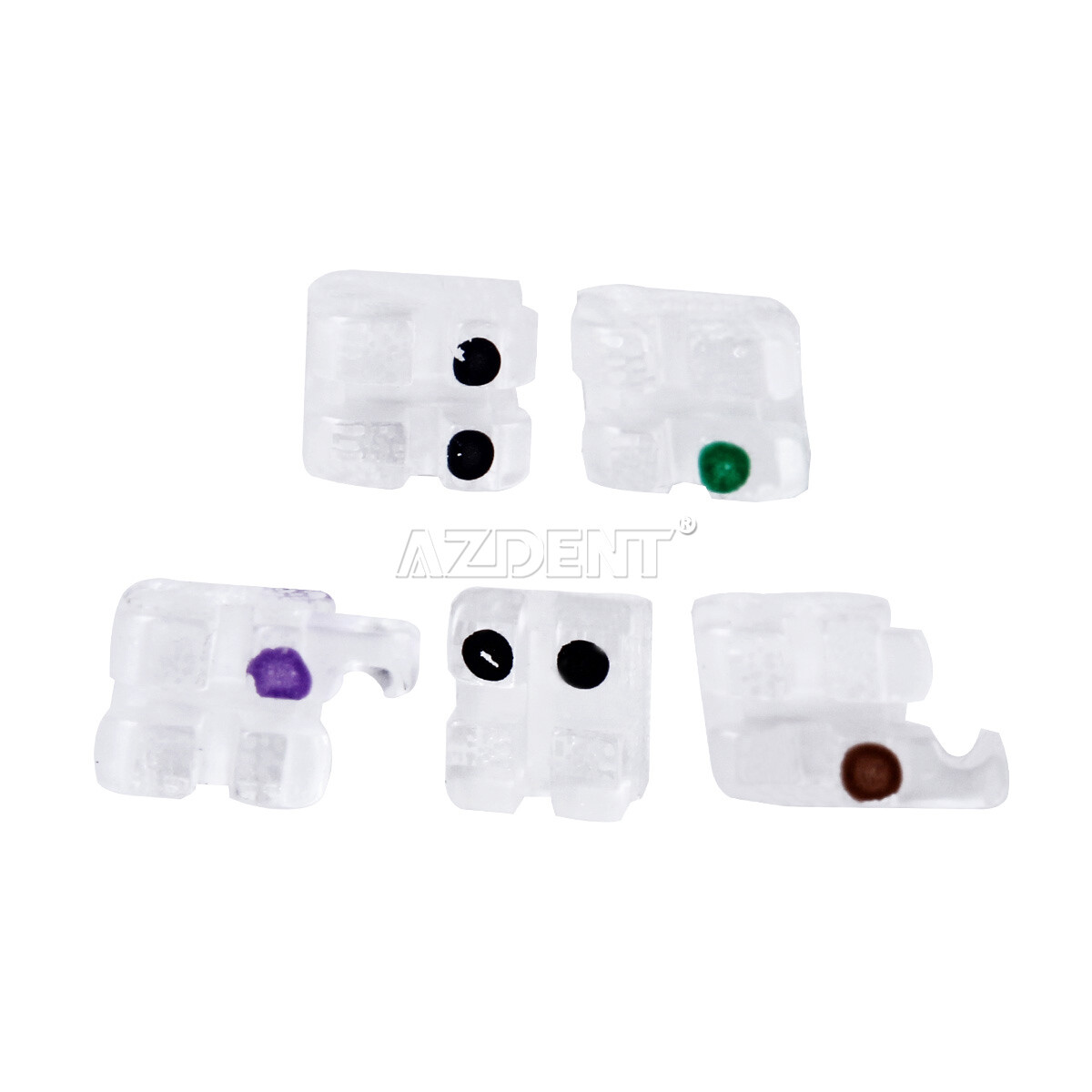 ABSOLUTE Dental Ortodoncia Brace Zafiro Cerámica Mini Roth 022 /018 Gancho 345