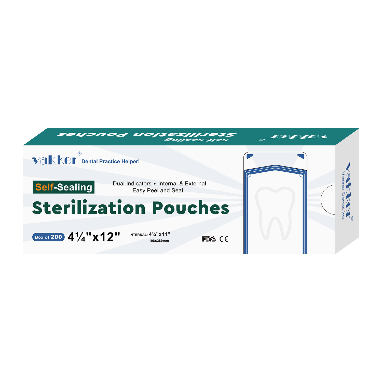 Self Sterilization Pouches Autoclave Sterilizer Bags Dental Medical Tattoo Nail