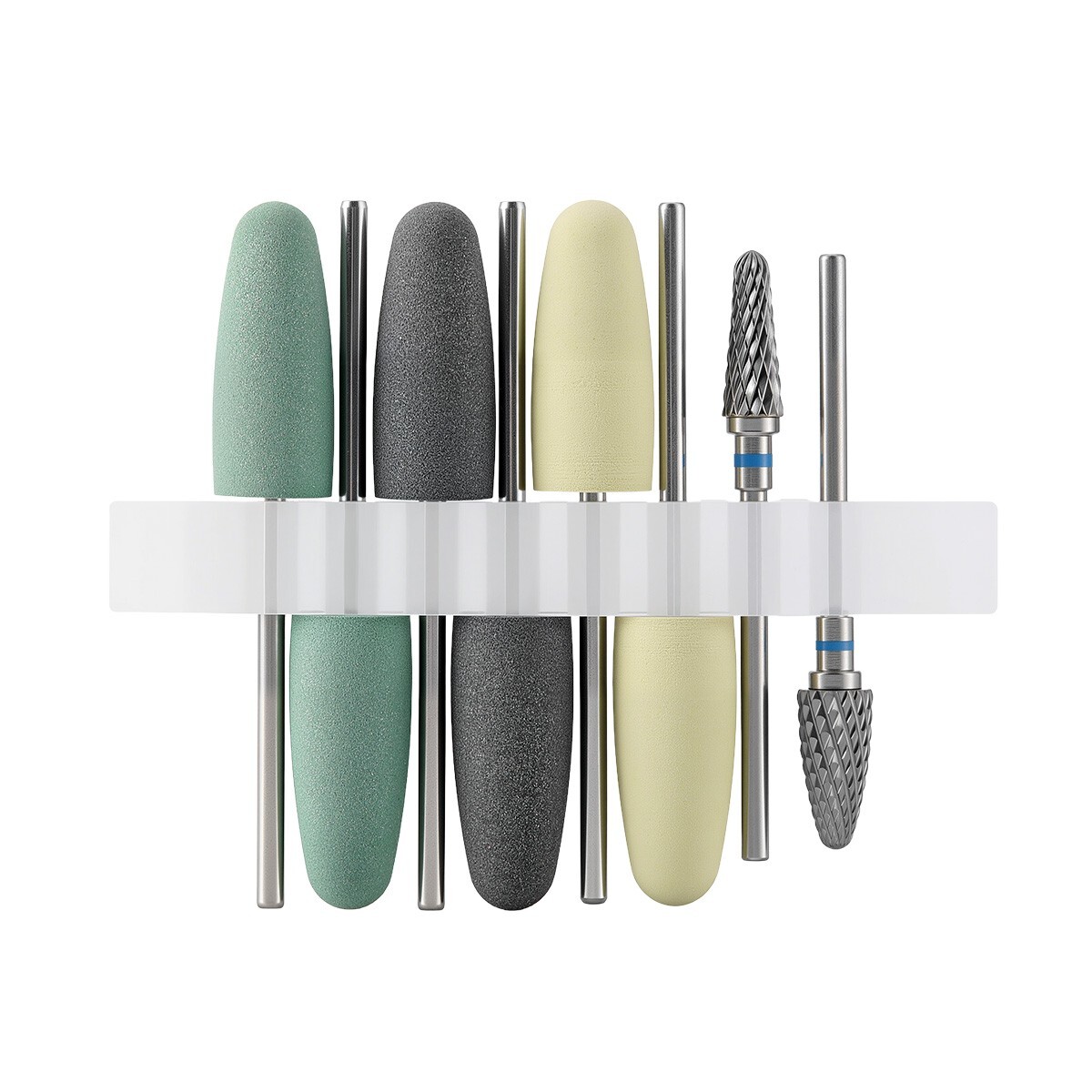 8 pcs Dental Silicone Polishers Polishing Burs Resin Base Acrylic kit HP 2.35mm