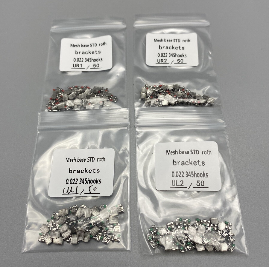Dental Orthodontic Brackets Braces Standard Roth 022 Slot Hooks 345 Metal Bulk