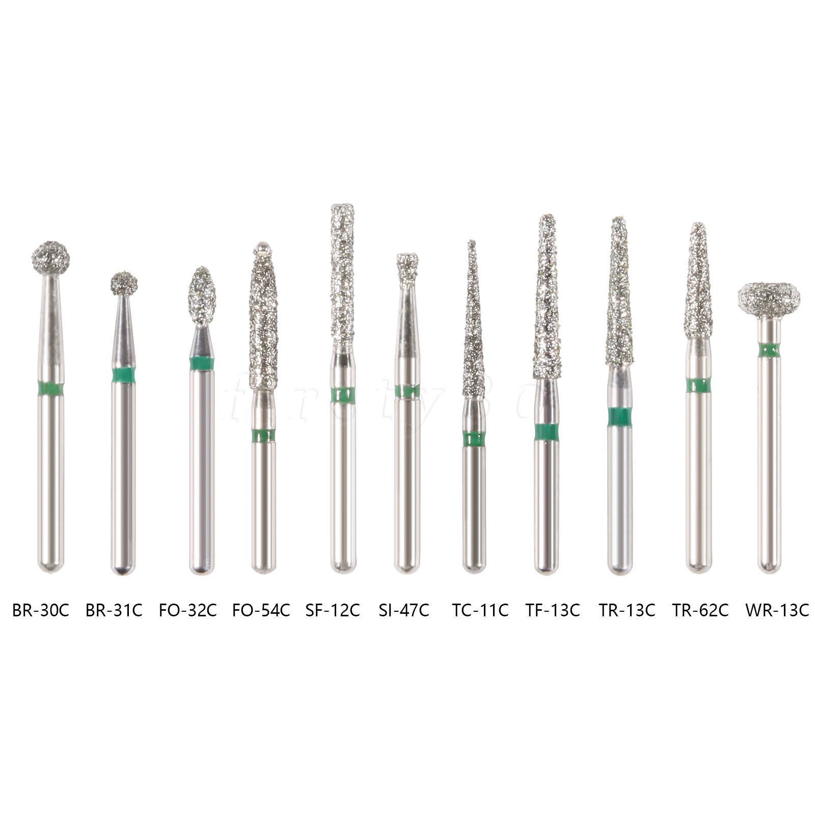 5Pcs/pack Dental Diamond Burs FG Needle Taper Fine Grit High Speed ns