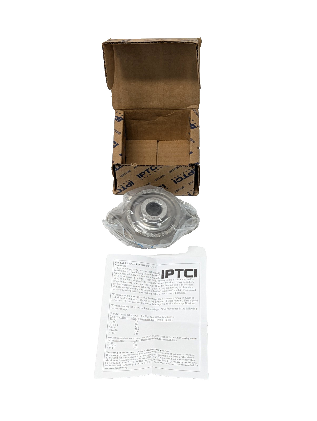 New IPTCI 5/8″ Stainless Steel 2-Bolt Flange Block Bearing SUCSFL 202 10.
