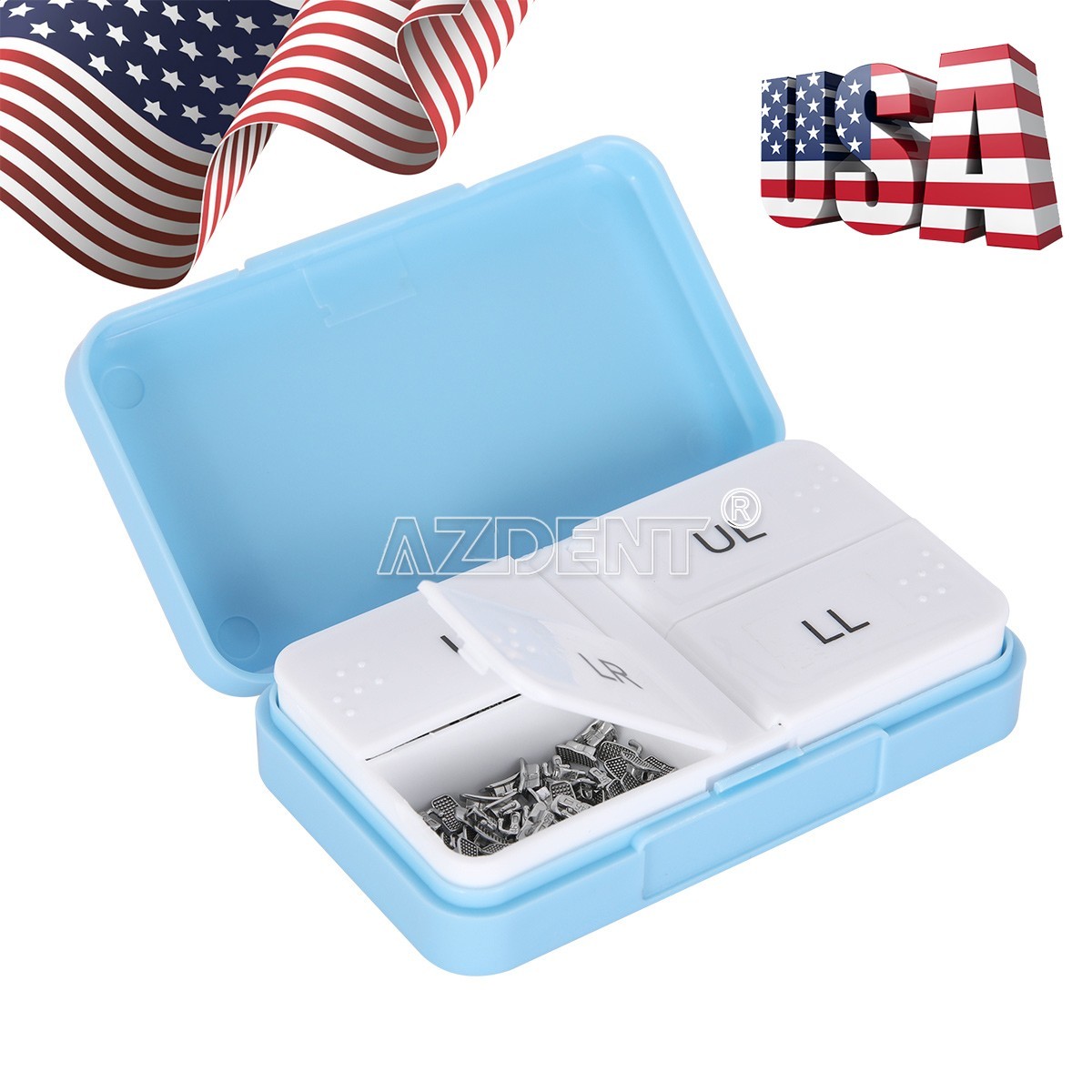 US 50Sets Dental AZDENT Orthodontic 1st Molar Buccal Tubes MIM Roth.022 Bondable