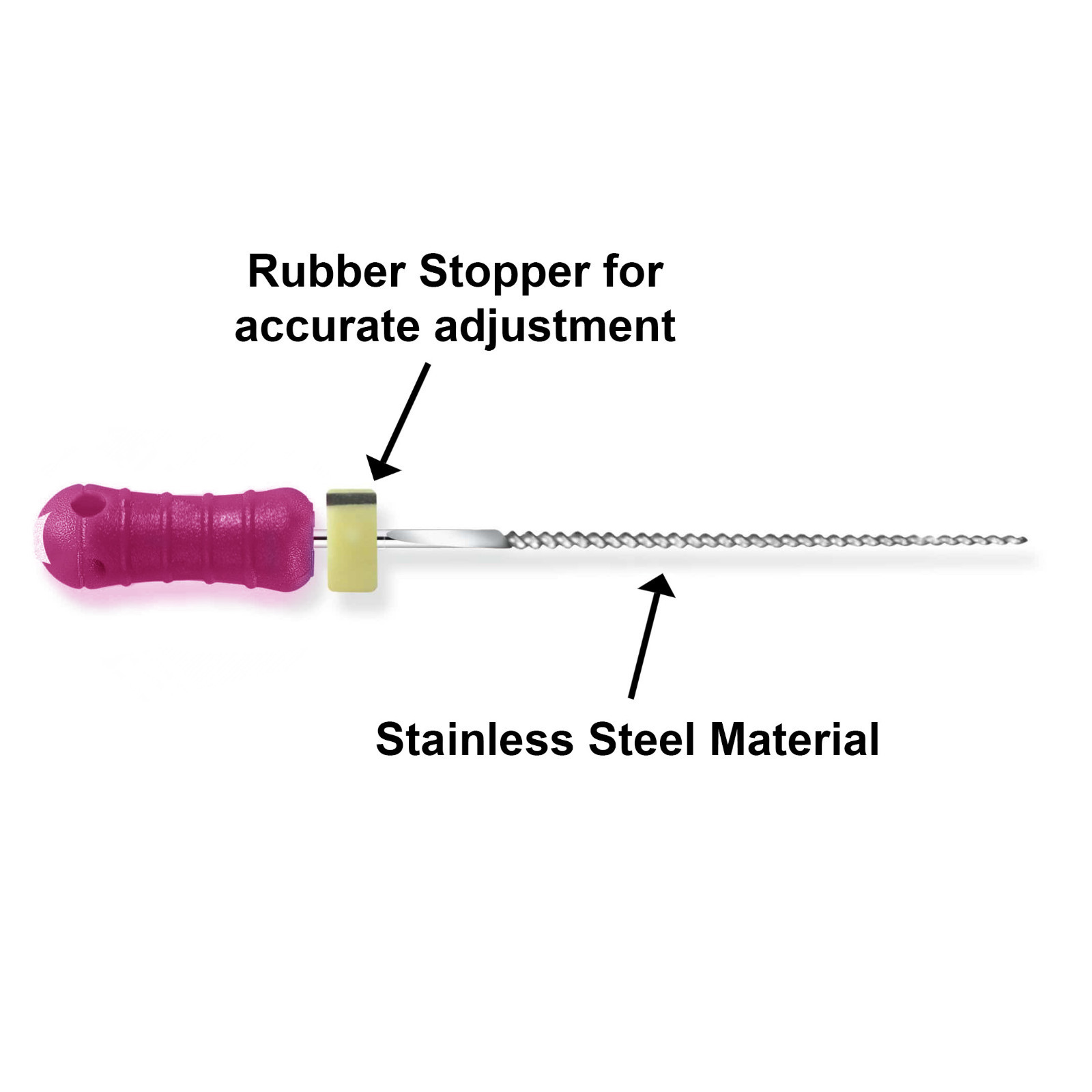 Sky Choice K-Files – 21 mm Length, Size 10 Purple with Rubber Stopper 6/Pkg