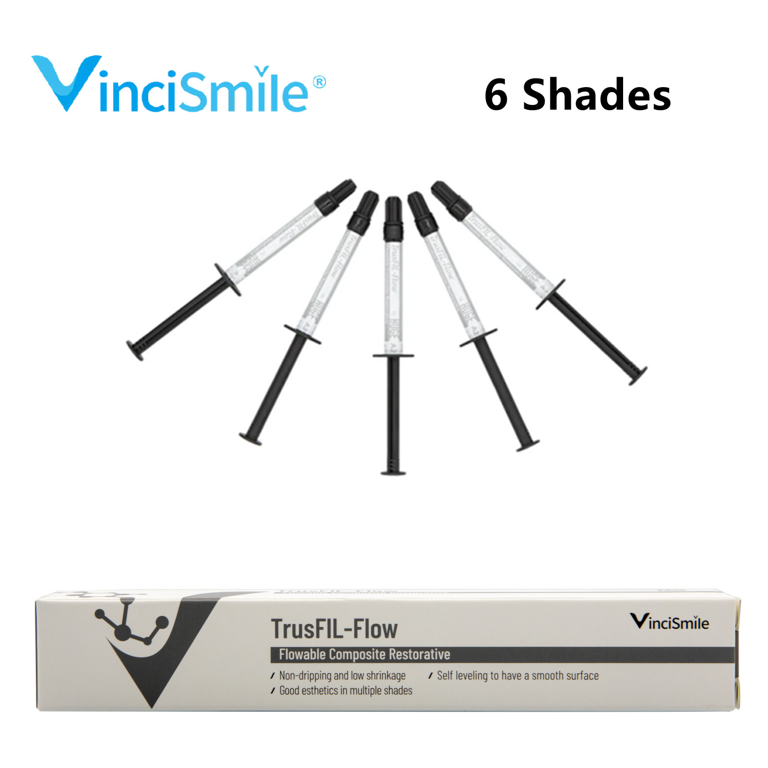 Premium Flowable Composite Dental Resin Cure, Low Viscosity Resin Teeth Glue