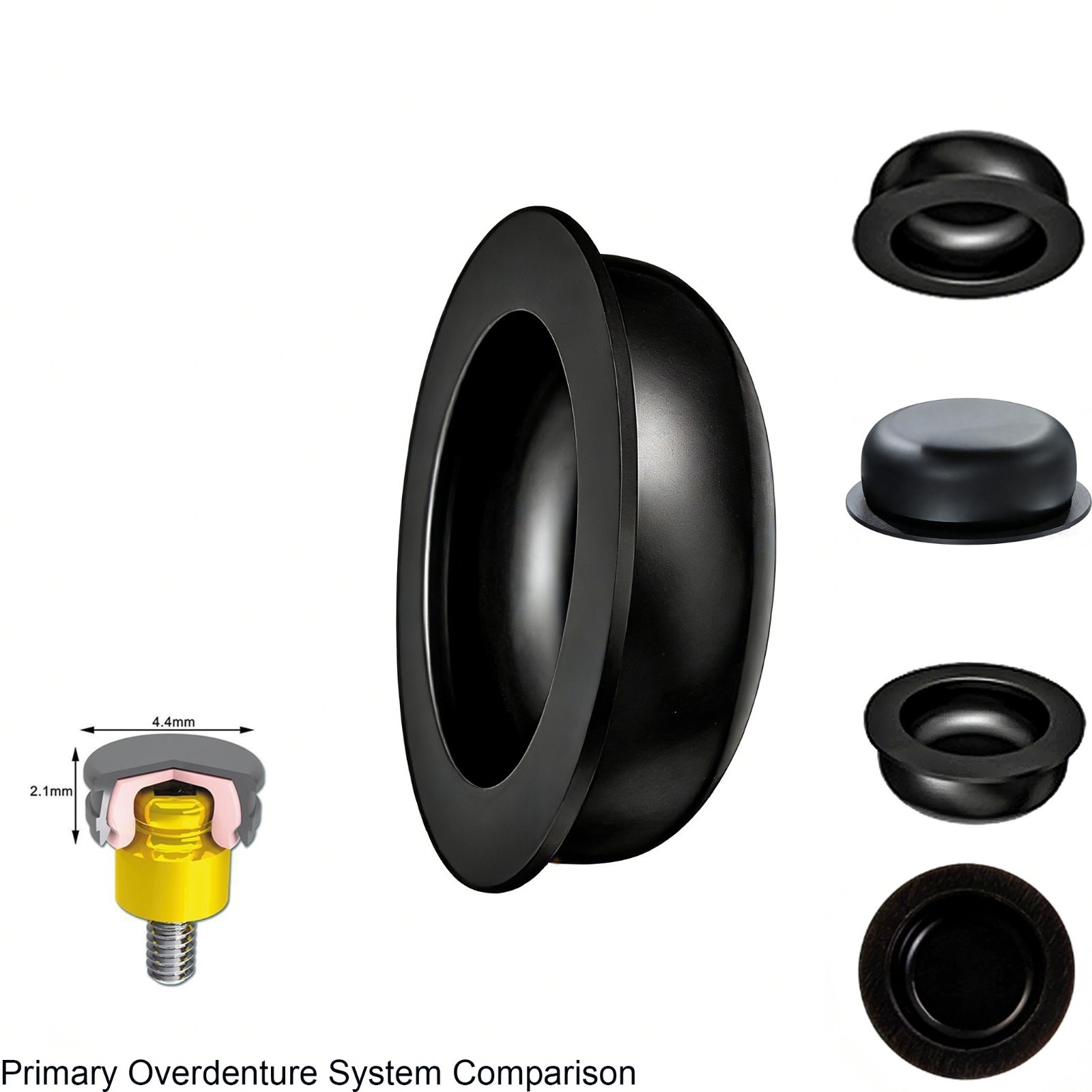US Dental Replace Male Cap Inserts for Locator Abutment fit Ø4.5mm Metal Housing