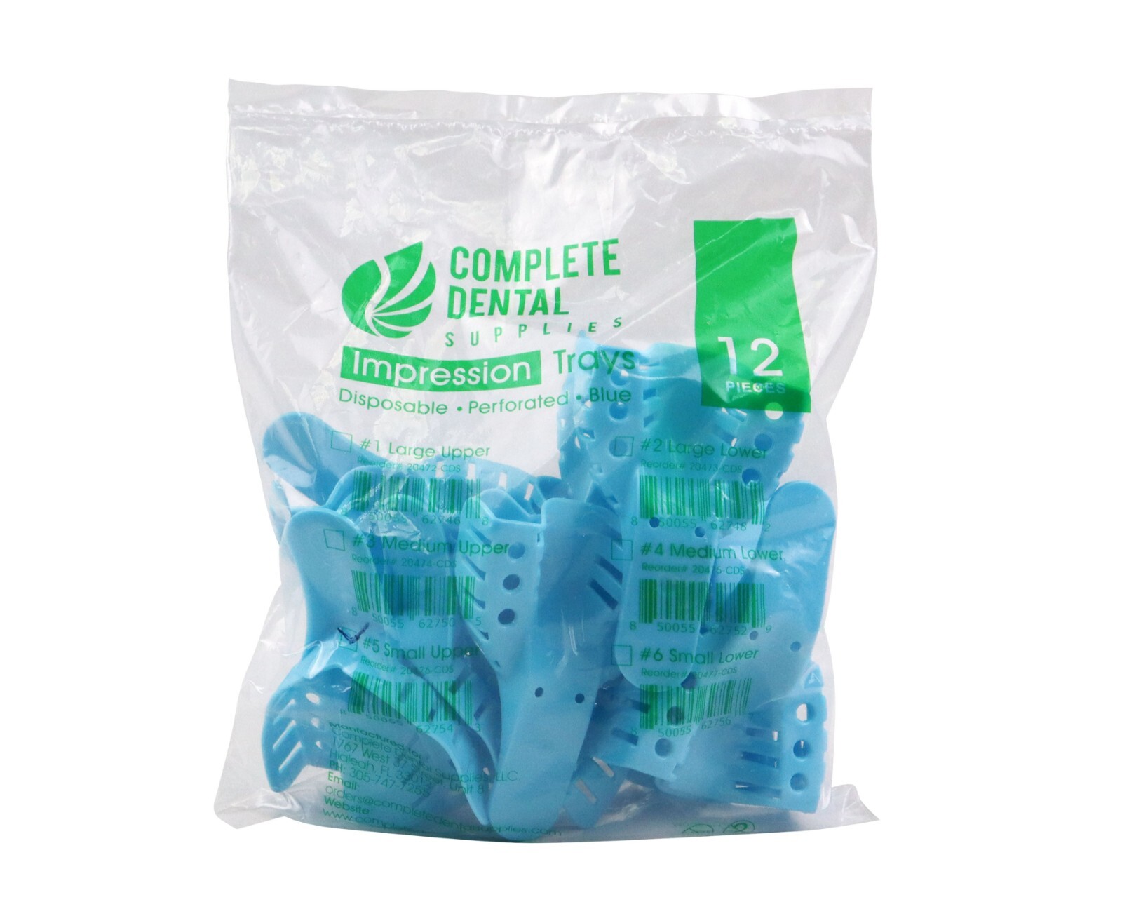 Disposable Impression Trays, Perforated # 5 Small Upper, 12 PCS / Bag.