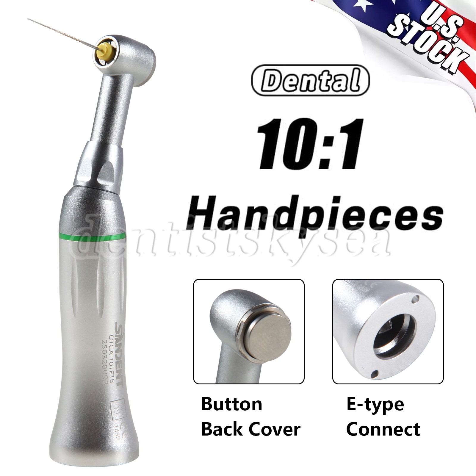 11X SANDENT Turbine Dental Fast High Speed Handpiece 4 Hole Clean Head USA