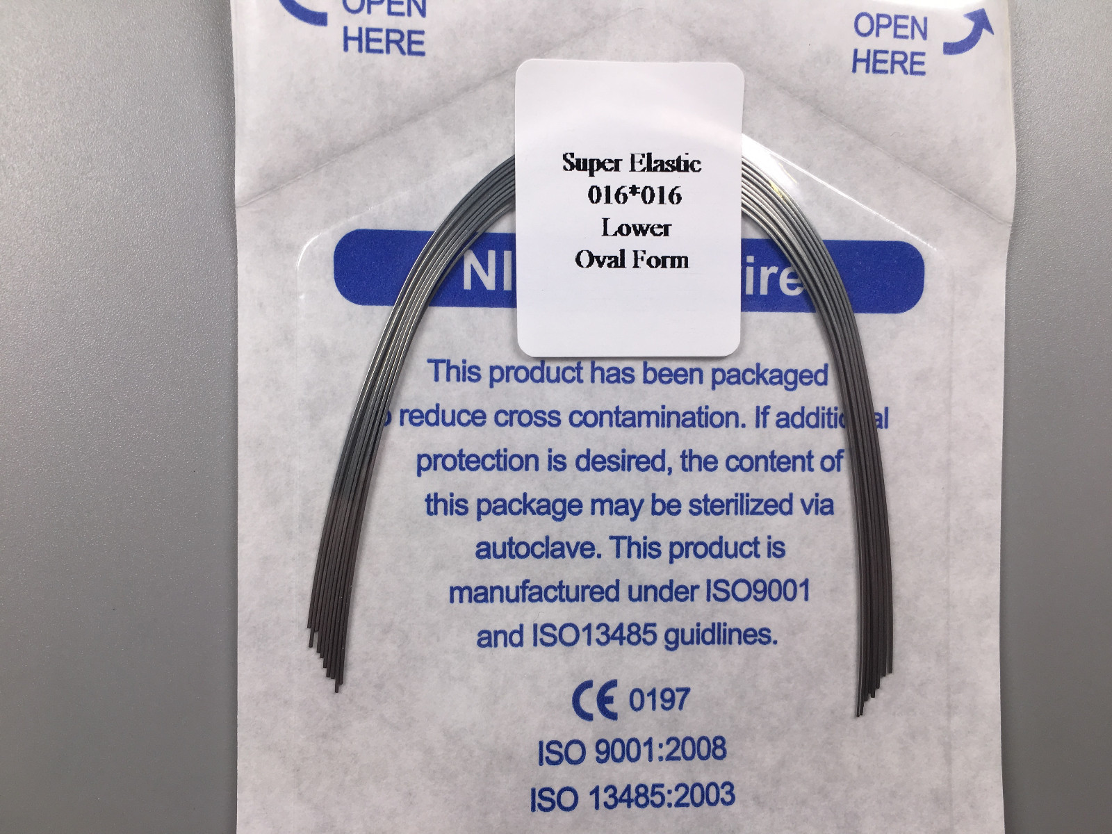 16×16 U/L Orthodontic Arch Wires Rectangular Niti Super Elastic Dental 10 Bags