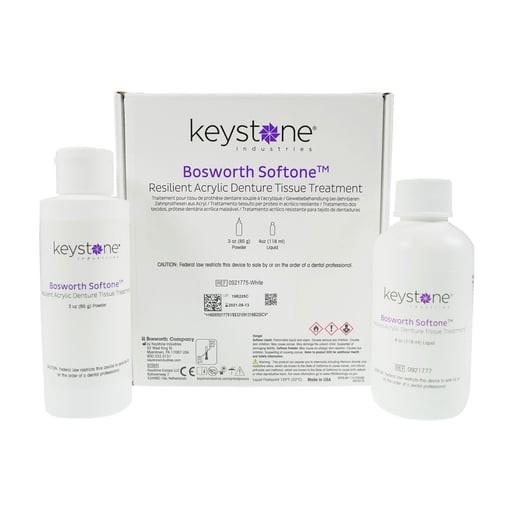 Softone Standard Kit – Soft Tissue Conditioner: 3 oz. White Powder, 4 oz Liquid