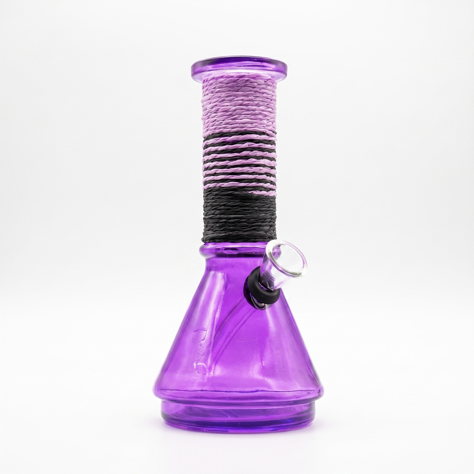6″ Rope Neck Glass Mini Water Pipe Built-In Bowl – Choose Your Color