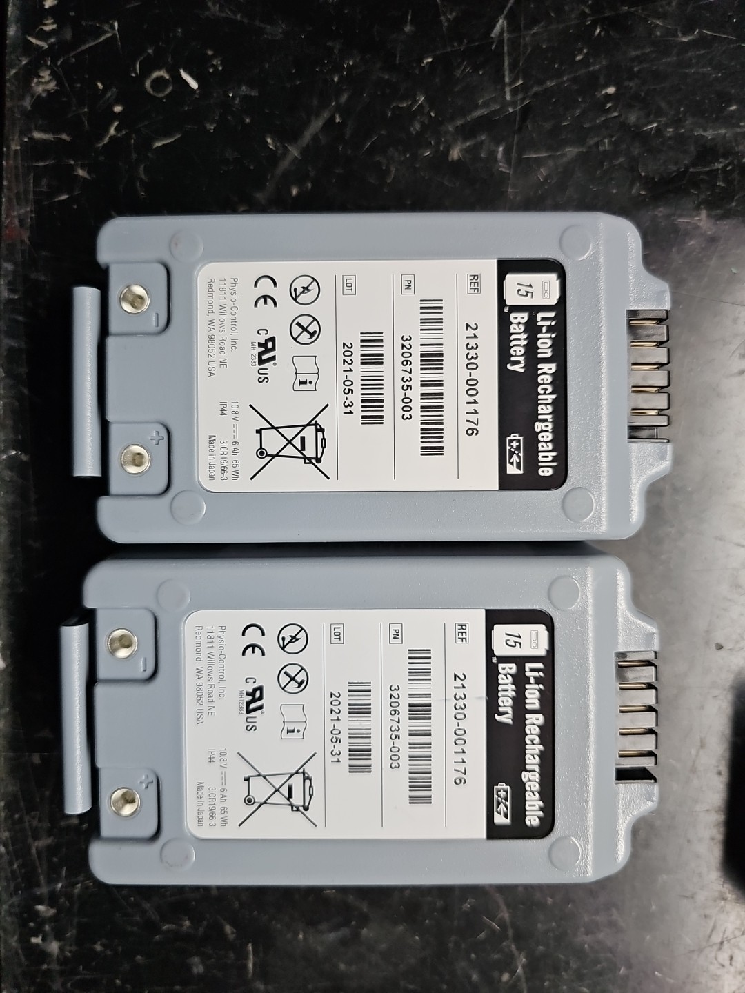 LOT 2 2021 PAIR PHYSIO CONTROL LIFEPAK 15 LI-ION BATTERY 21330-001176 FAST SHIP