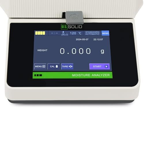 U.S. Solid Moisture Analyzer 0.01 g 0.1% Readability 5-inch Touch Screen