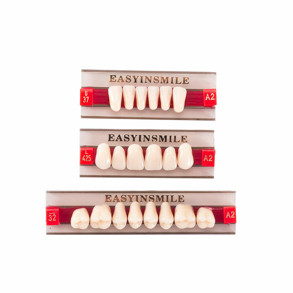 Dental False Teeth At Home Tooth Replacement Acrylic Resin Teeth Shade A1/A2/A3