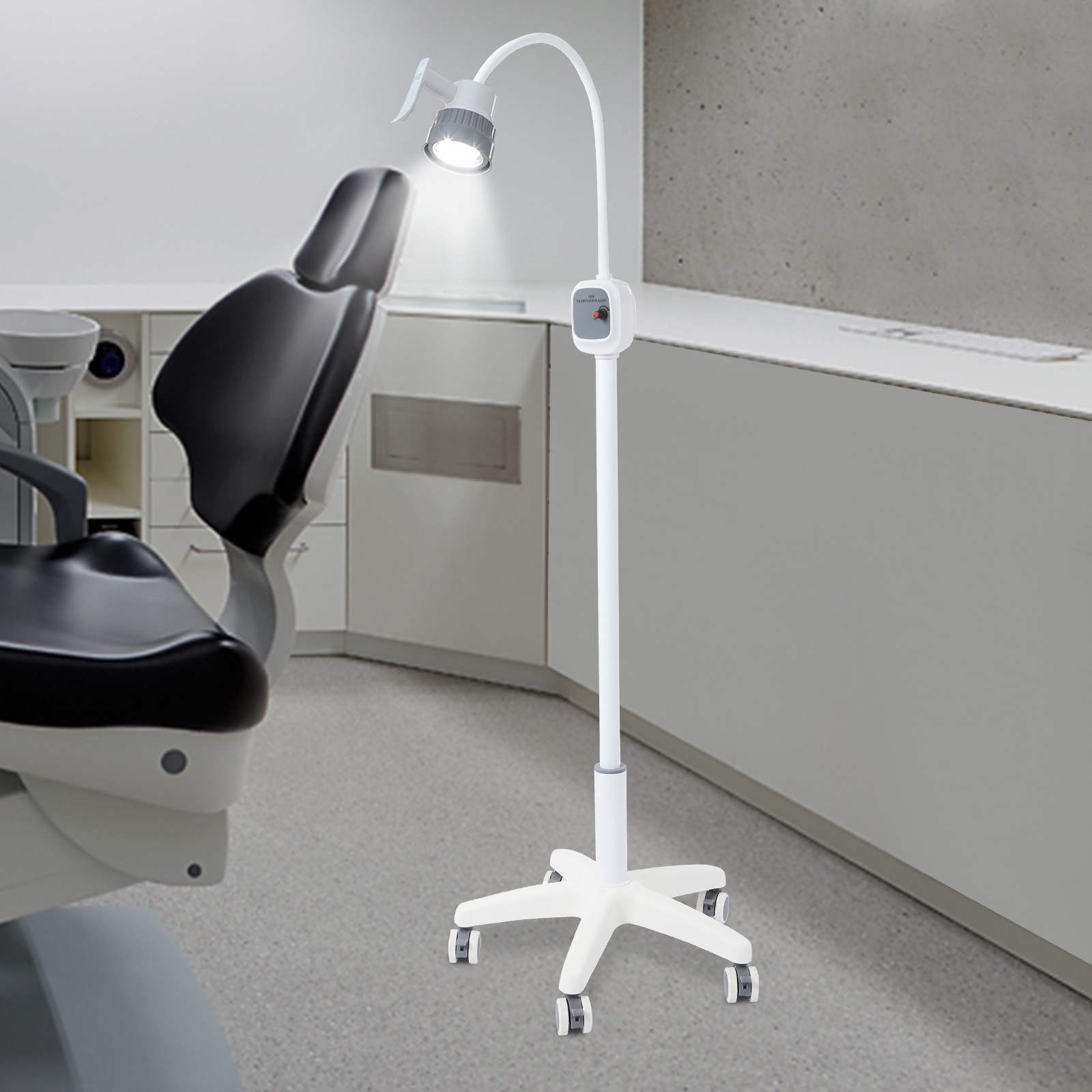 LED Surgical Examination Light Medical Exam Lamp Freestanding 5000-6000K White