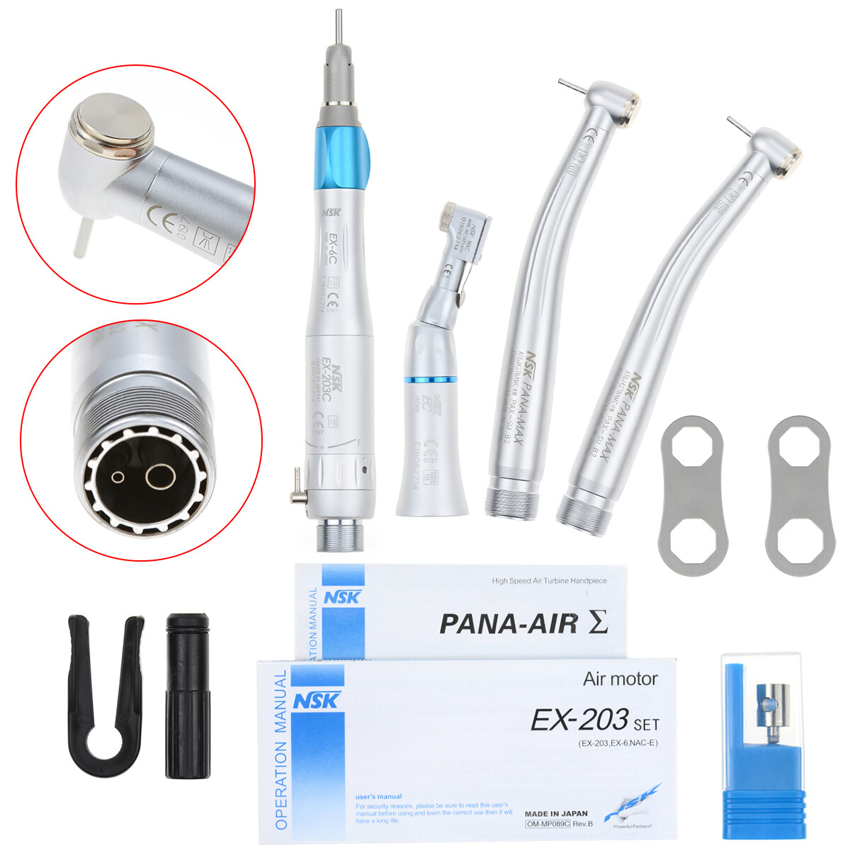Dental Unit GU-P206+Curing Light+Scaler+PANA MAX High/Low Speed Handpieces 2H US