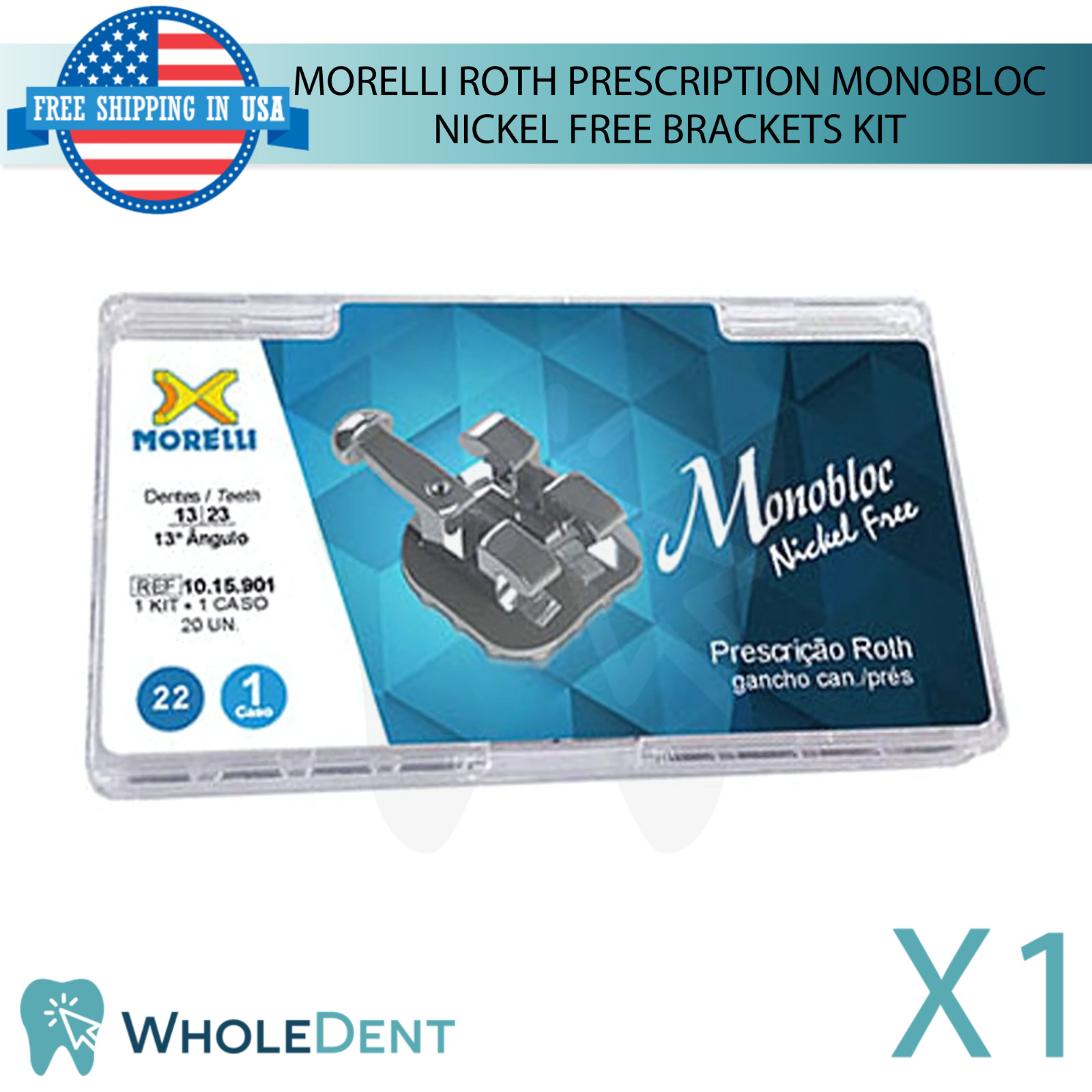 Orthodontic Dental Roth Prescription Monobloc Nickel Free Brackets Kit Morelli
