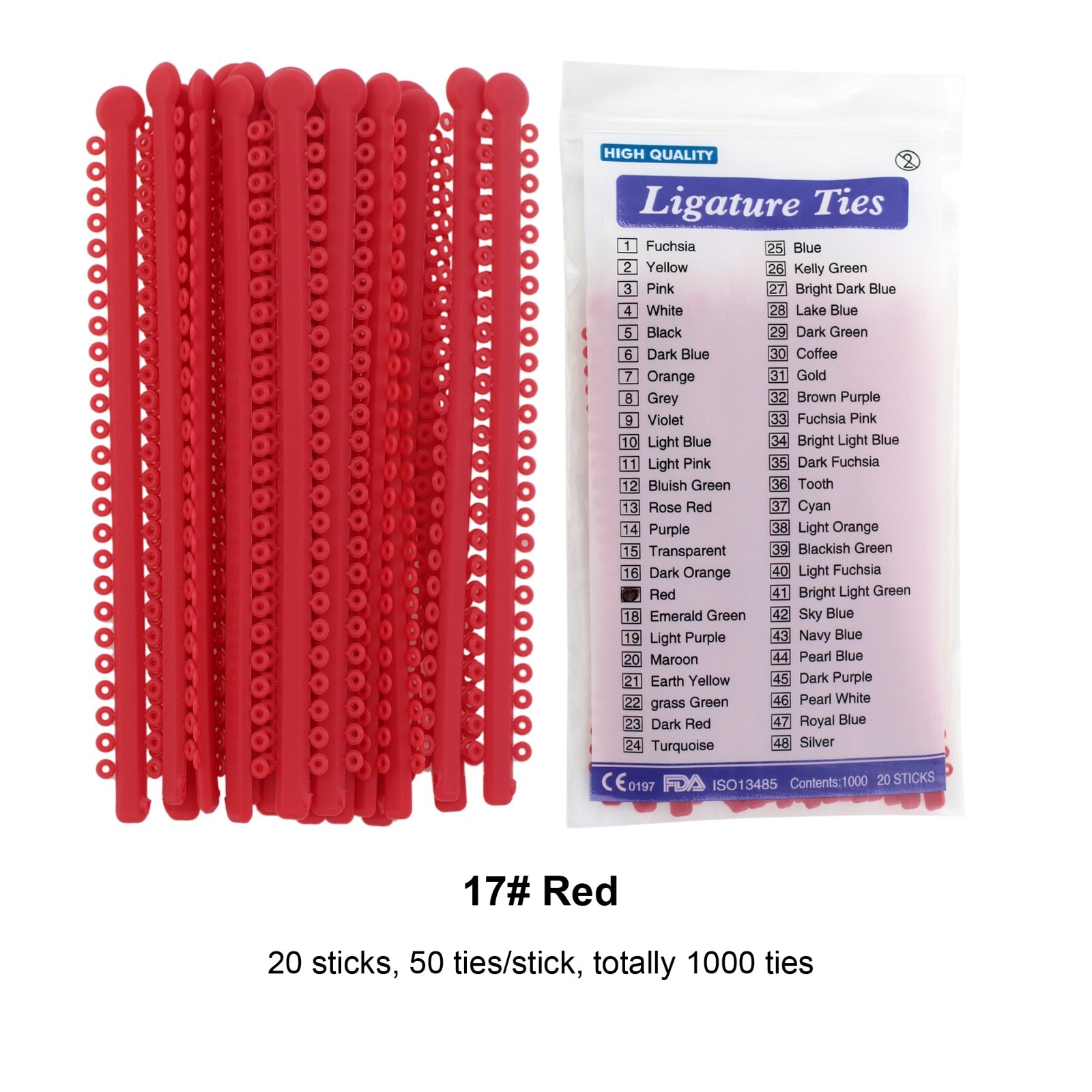 1000pcs Dental Orthodontic Ligature Ties Elastic Rubber Bands Braces ortodoncia
