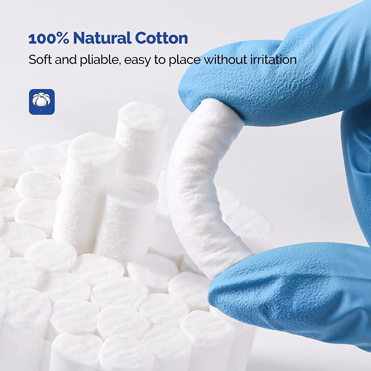 250PCS/box Disposable Dental Cotton Rolls 1.5″ Nosebleed Plugs Absorbent Mouth