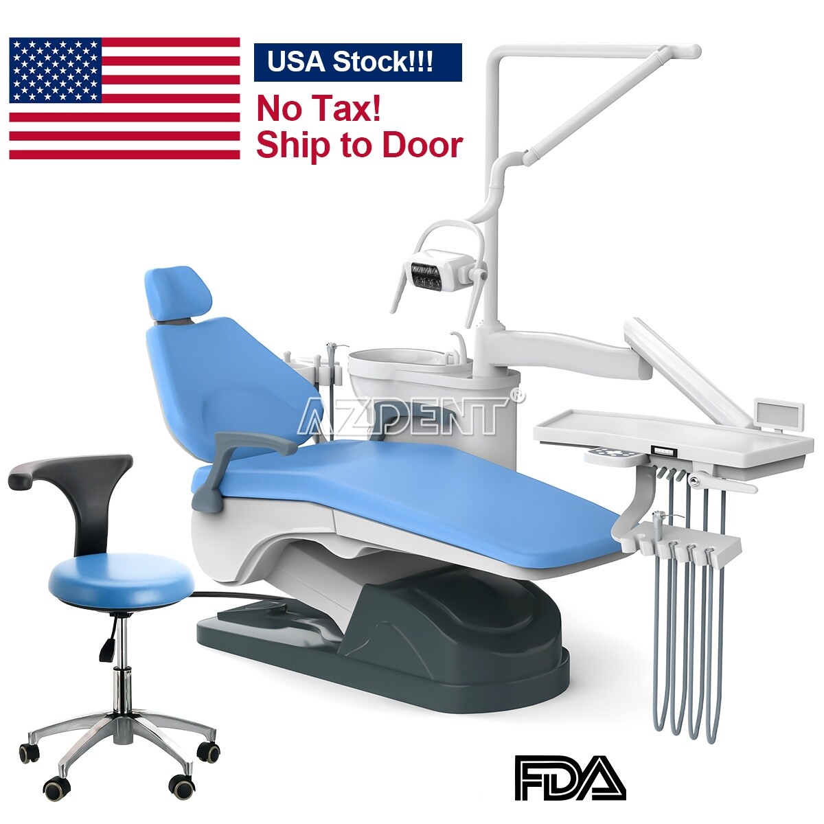 FDA Dental Unit Chair Computer Control /22L Autoclave Steam Sterilizer Class B