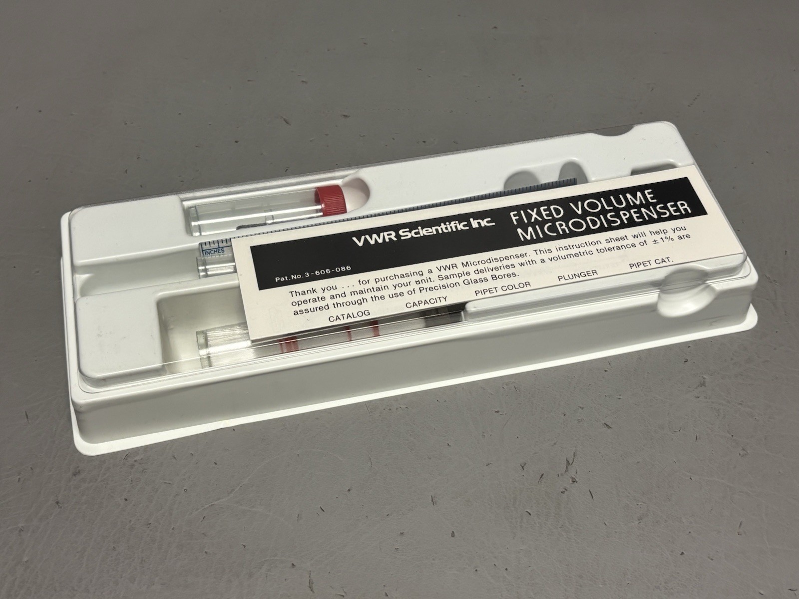 New VWR Scientific Fixed Volume Microdispenser 3-606-086