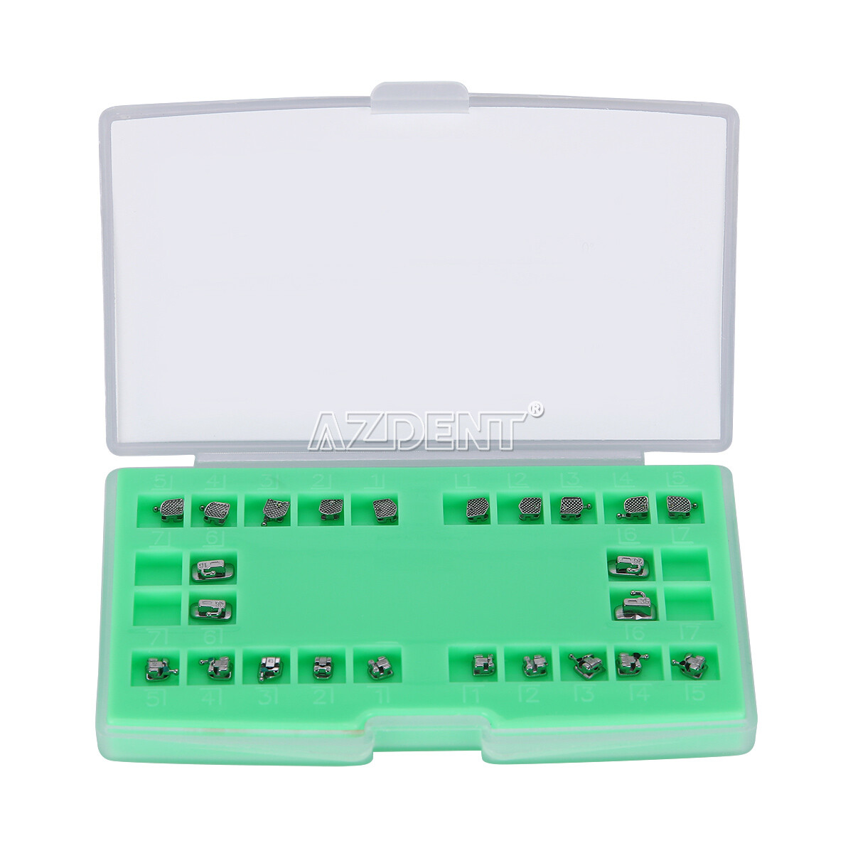 AZDENT Dental Orthodontic MIM Self Ligating Bracket Braces with Buccal Tubes