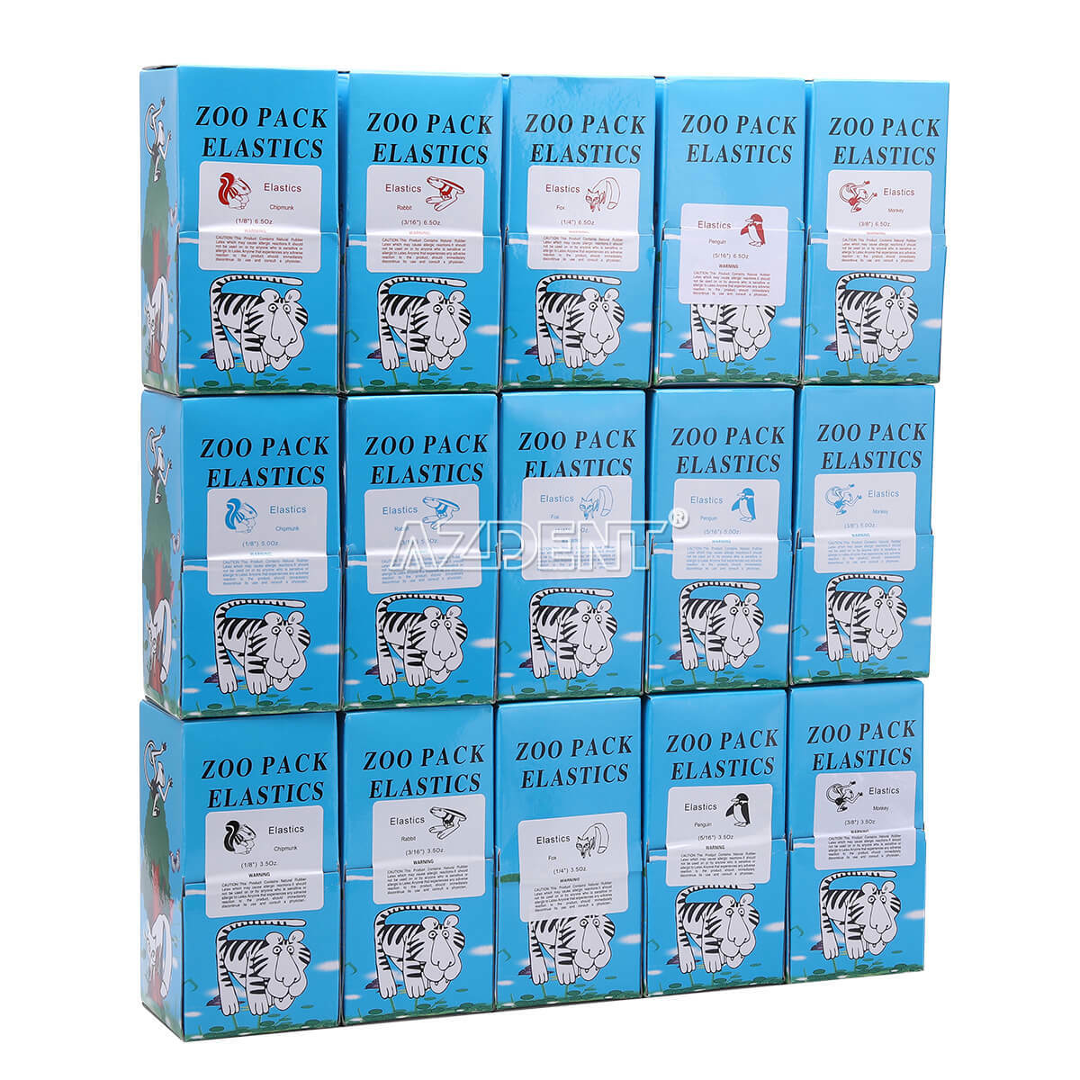 5000pcs Orthodontic Dental Elastics Band Animal images Fox Rabbit Squirrel