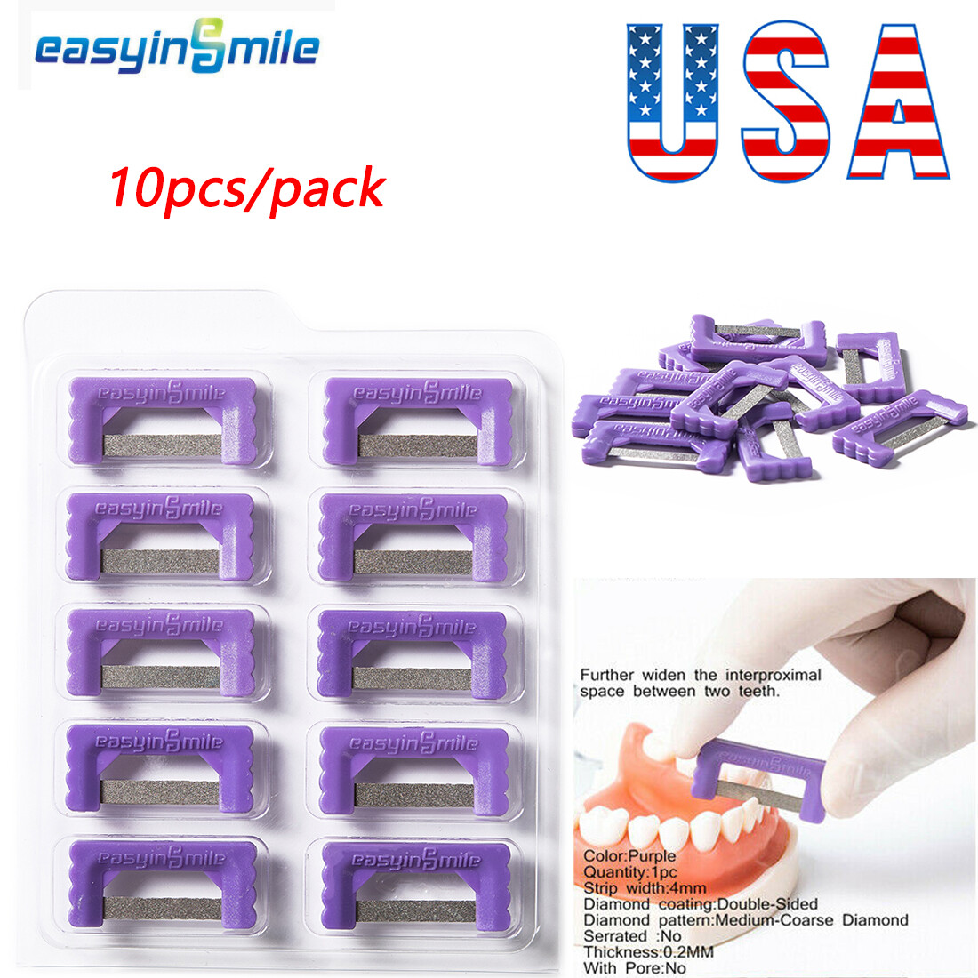 1Kit Ortho IPR Strip Kits System Reusable Dental Interproximal Reduction No Pore