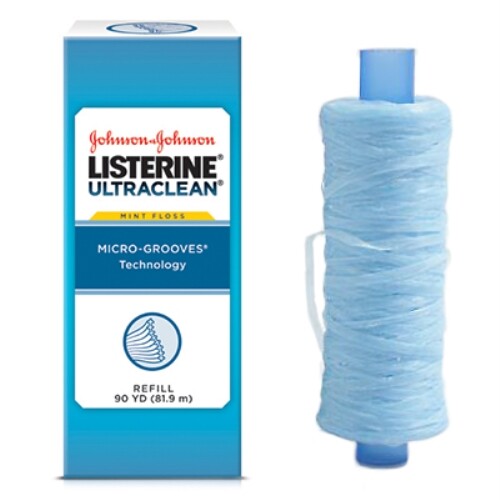 J&J LISTERINE ULTRACLEAN MINT DENTAL FLOSS 90 YARD SPOOL 44032 – 24/CASE