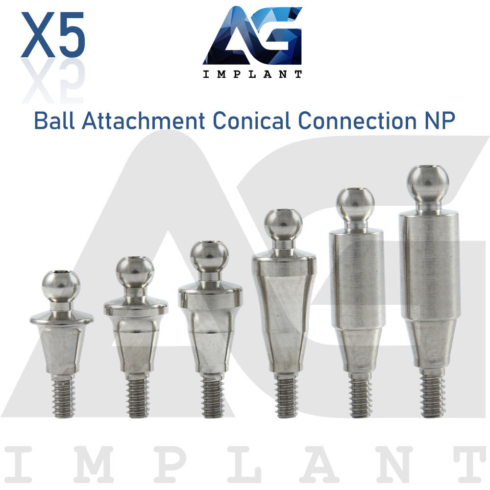 5 Straight Ball Attachment Narrow Platform (NP) Conical Connection 2.25mm