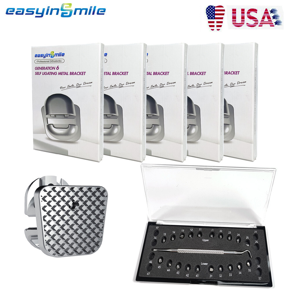 Orthodontic Self Ligating Brackets Dental Mbt 3/345 With Hook 022 Ball Shape
