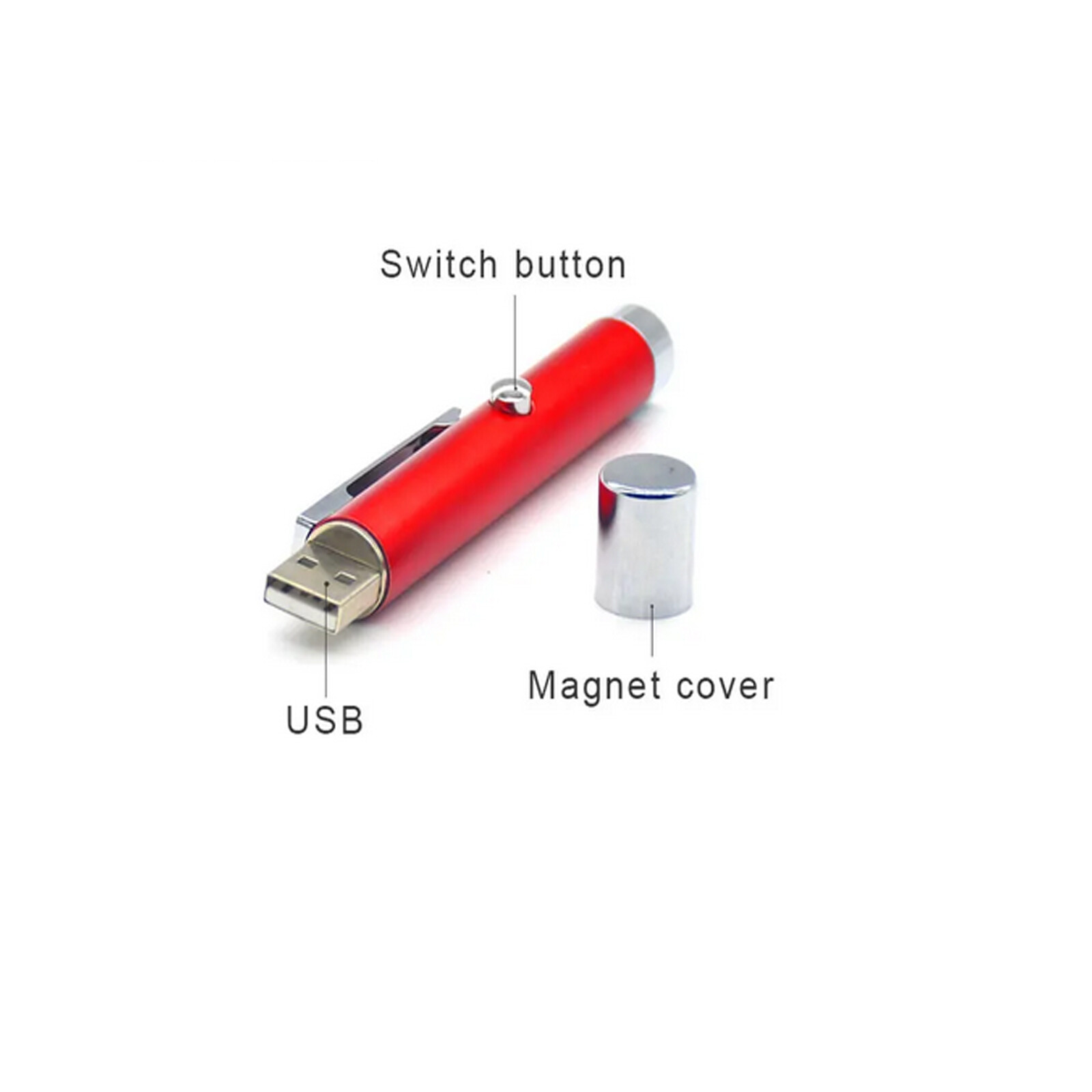 USB Charging Port Portable Laser Module Green Light Single Point For Teaching