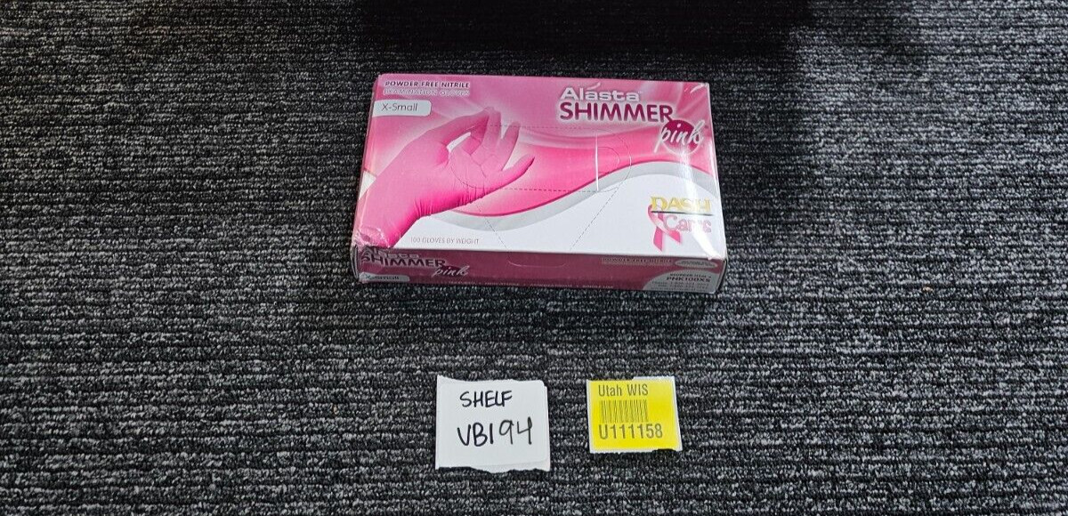 (QTY 1000)Dash Medical PNK100XS Alasta Nitrile Exam Gloves PF Pink Extra Small