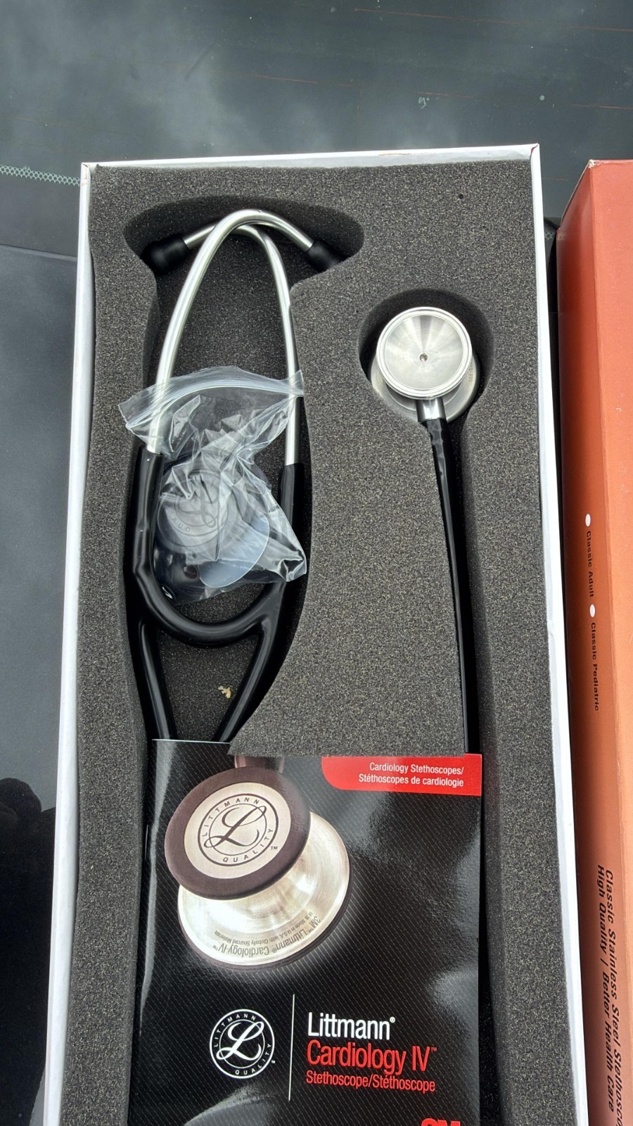 3M Littmann Cardiology IV Stethoscope 6163 27″ Black Tube Free Shipping