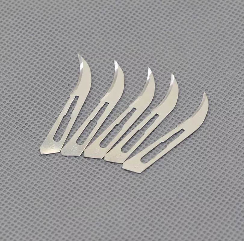100Pcs Dental Surgical Scalpel Blades Size 10#11#12#15 Sterile Carbon Steel