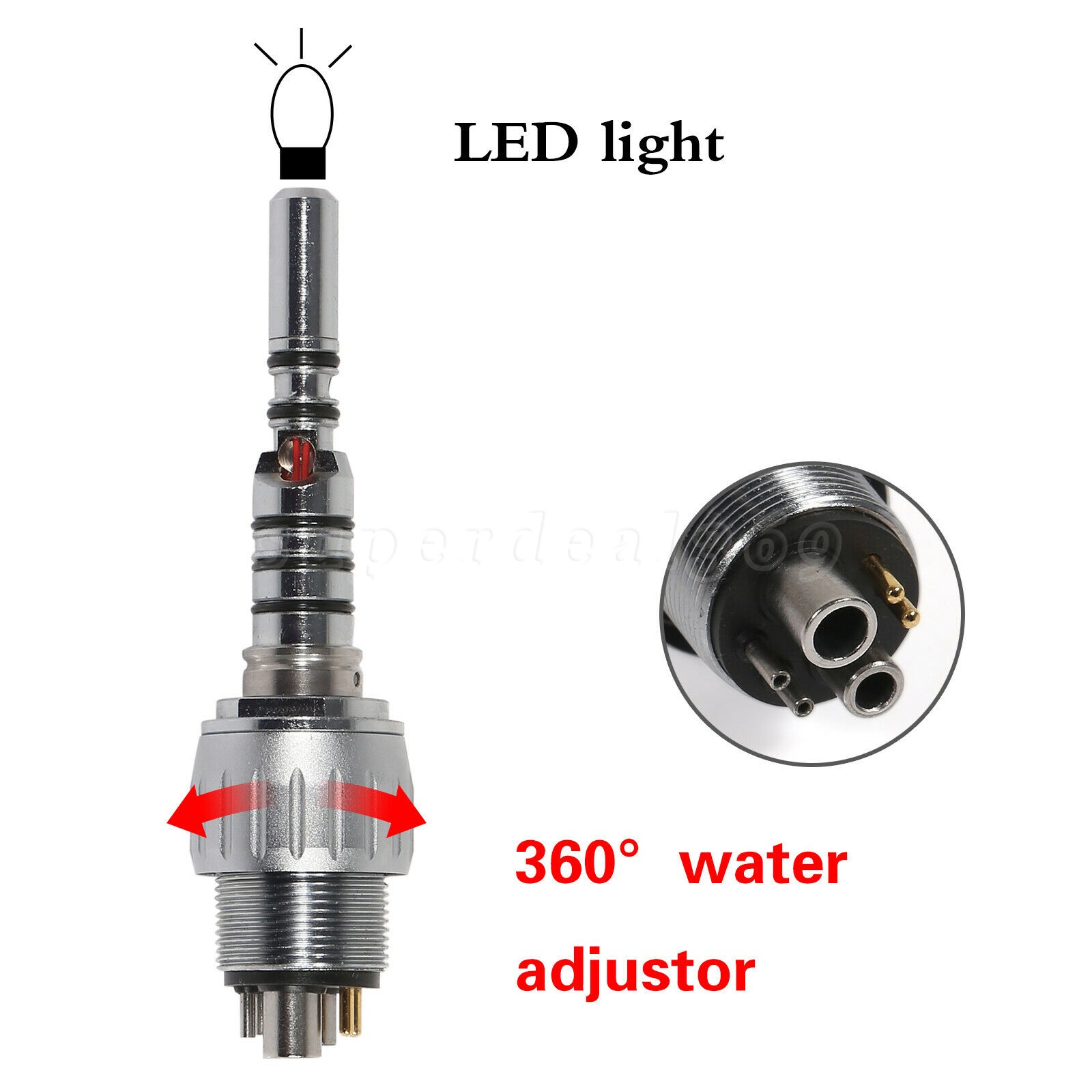 Dental Fiber Optic High Speed Handpiece /6H Quick Coupling fit KAV MULTIflex po