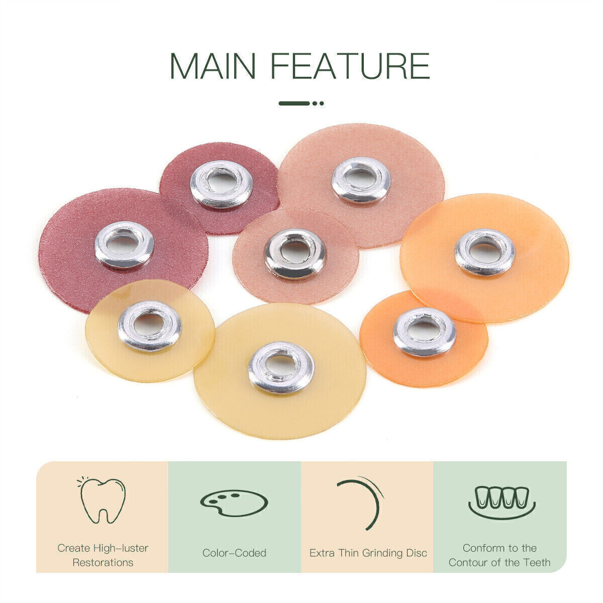 US Dental Soflex Discs Composite Finishing Polishing Discs 9.5mm/12.7mm