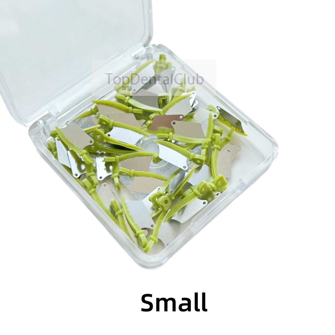 50pcs Dental Fender Interproximal Wedge Matrix Blade Guard with Metal SML 134℃