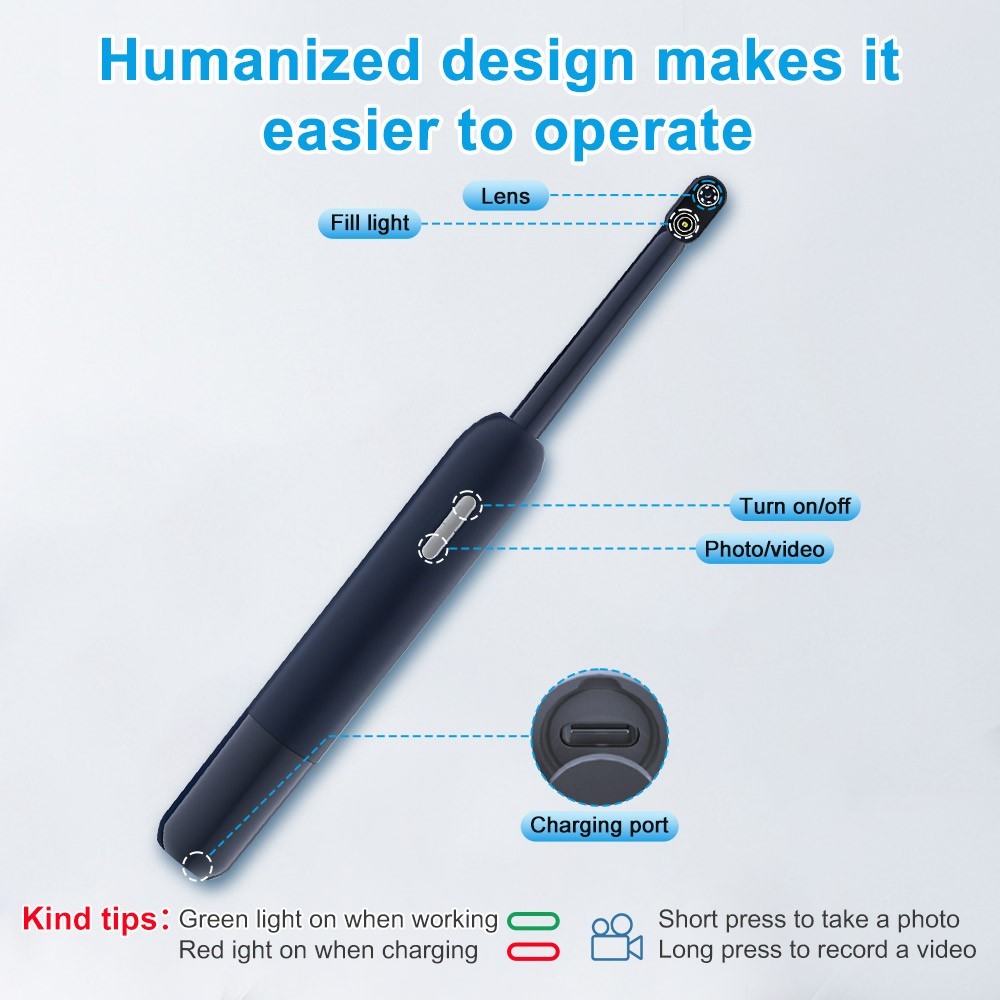 5MP Visual Intraoral Camera WIFI Oral Examination Camera IP67 Waterproof 1920P