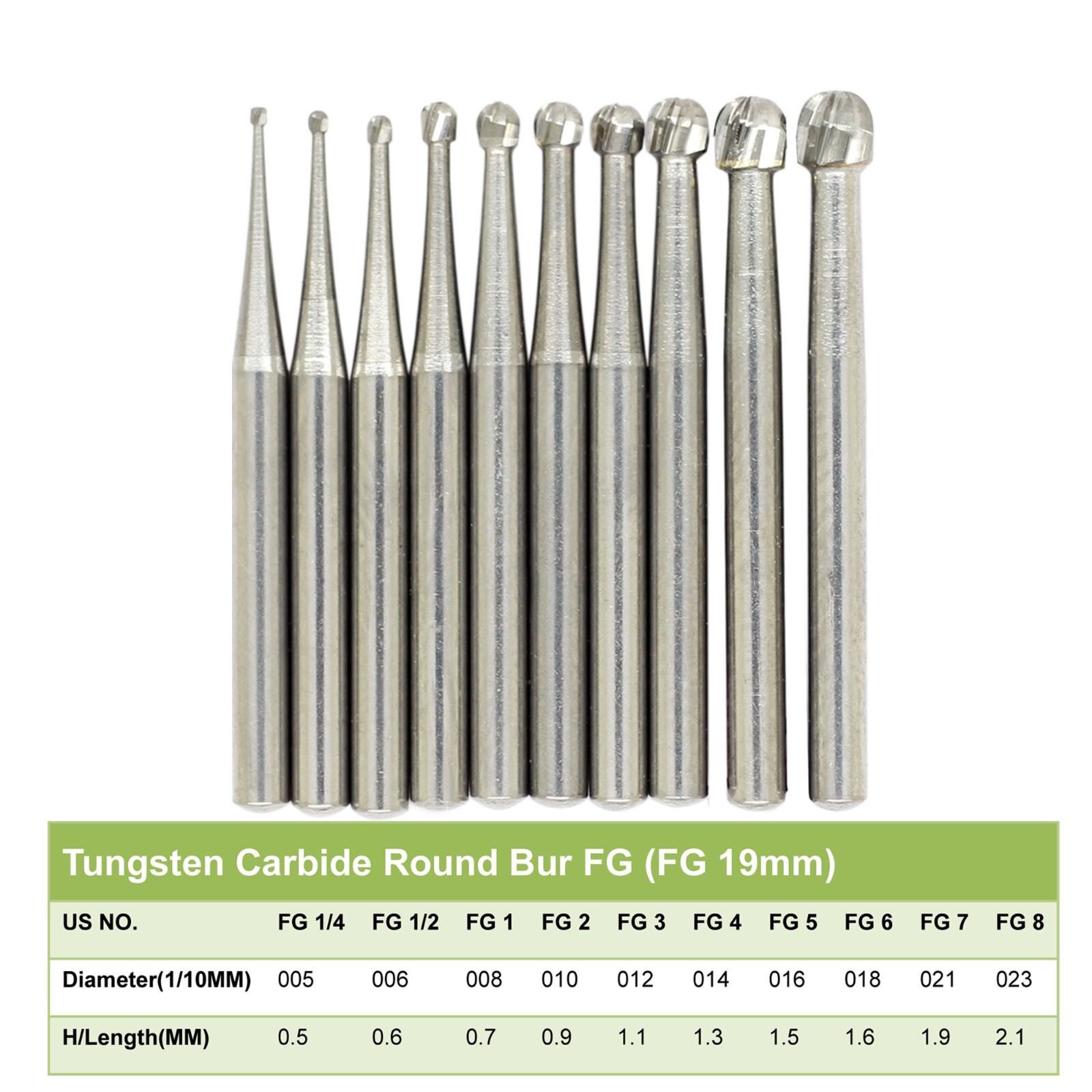 Wave Dental High Speed Burs FG 330 557 2 4 6 8 Carbide Burr Friction Grip Round