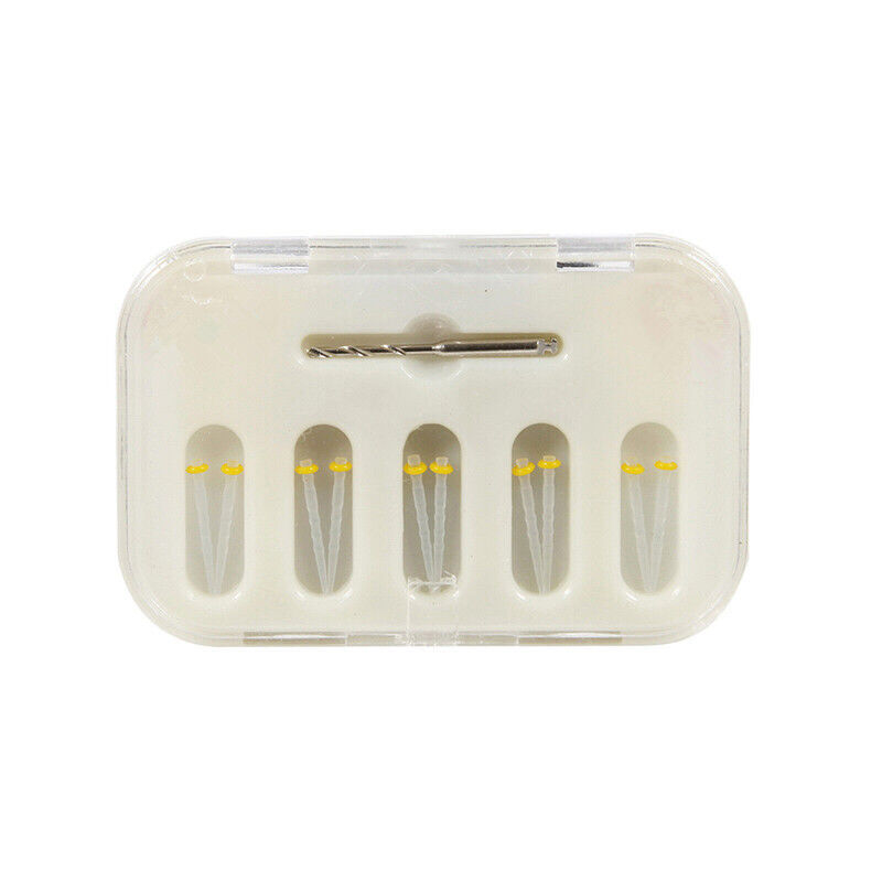 Dental Fiber Post Resin Screw Thread Quartz Drills Yellow/Red Lots 1.2/1.4mm