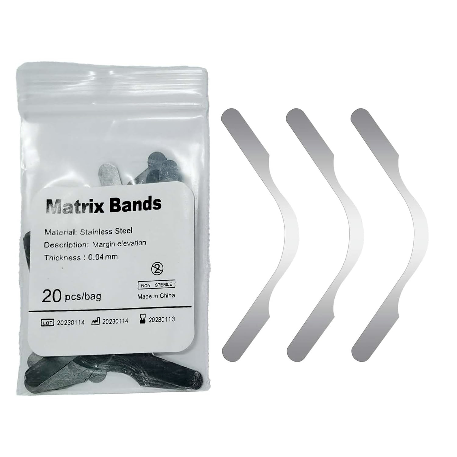 20Pcs/Bag Dental Elevation Matrice Tofflemire Forming Gingival Wall Lifting Tool