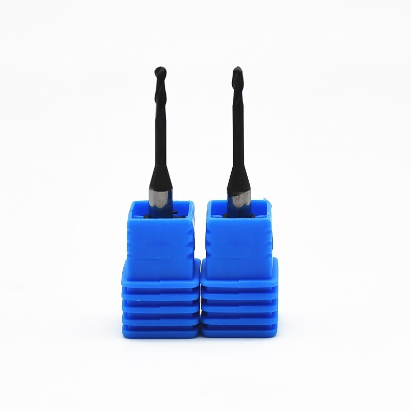 DOF Craft 5x Zirconia Milling Bur Tools DC DLC Shank D 4mm Cutters 0.6/1.0/2.0mm