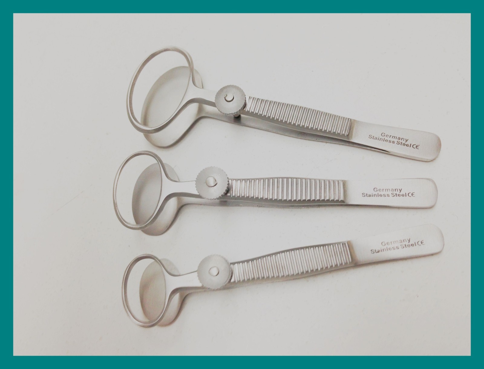 3 Desmarres Chalazion Forceps 3.5″S/M/L Surgical Ophthalmic Instrument German SS
